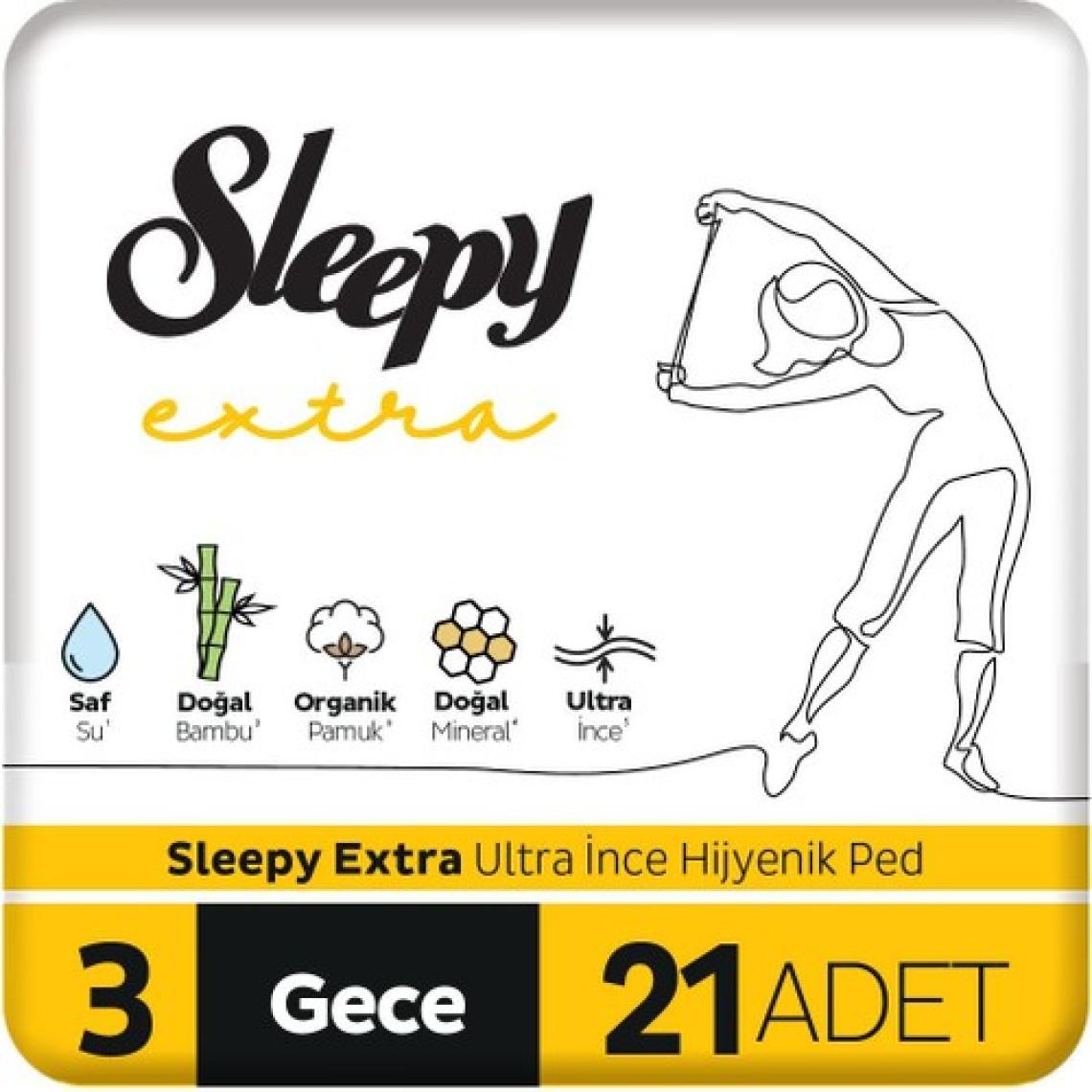 Sleepy Extra Ultra Ince Hijyenik Ped Gece 21 Adet Ped