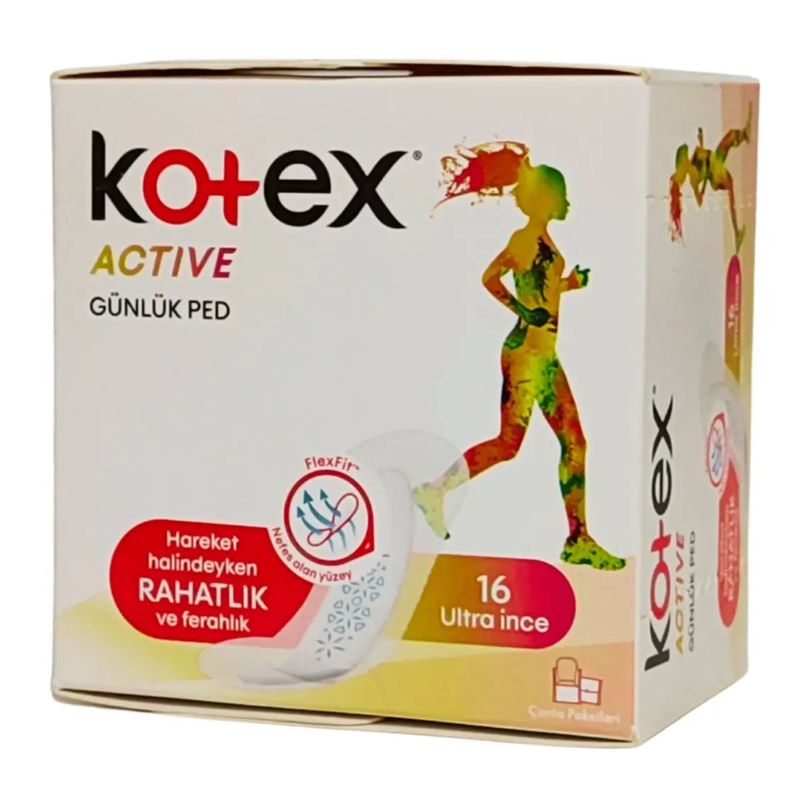 Kotex Günlük Ped Active 16'lı