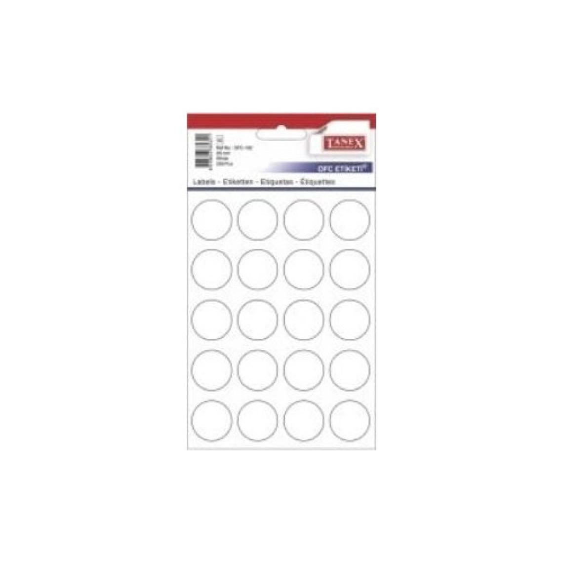 Tanex Ofis Etiketi Beyaz Yuvarlak 25Mm Ofc-132 Ofc1321010
