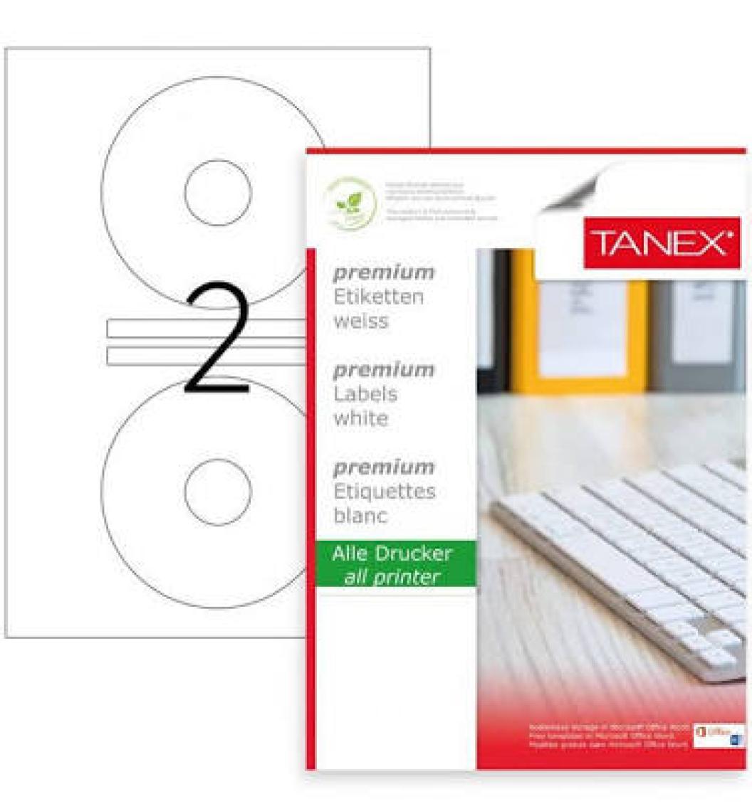 Tanex Tw-2041  Cd Etiketi 100  Sayfa  200 Etiket