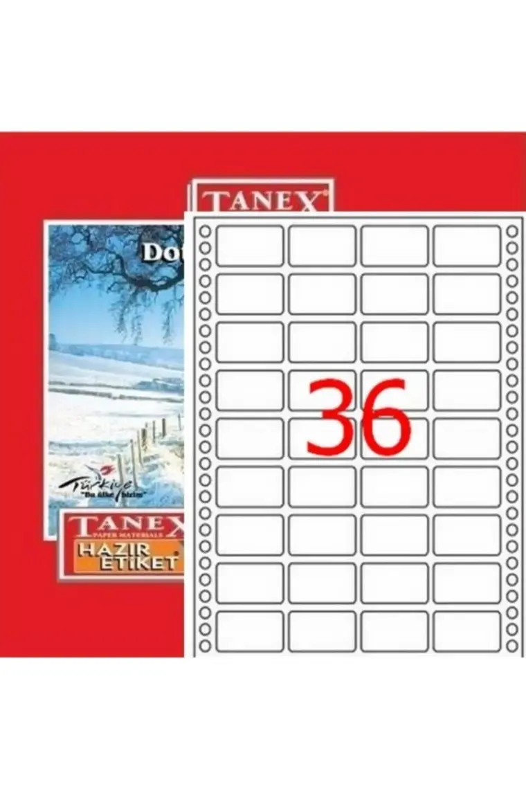 Tanex 23x40 mm Bilgisayar  Etiketi