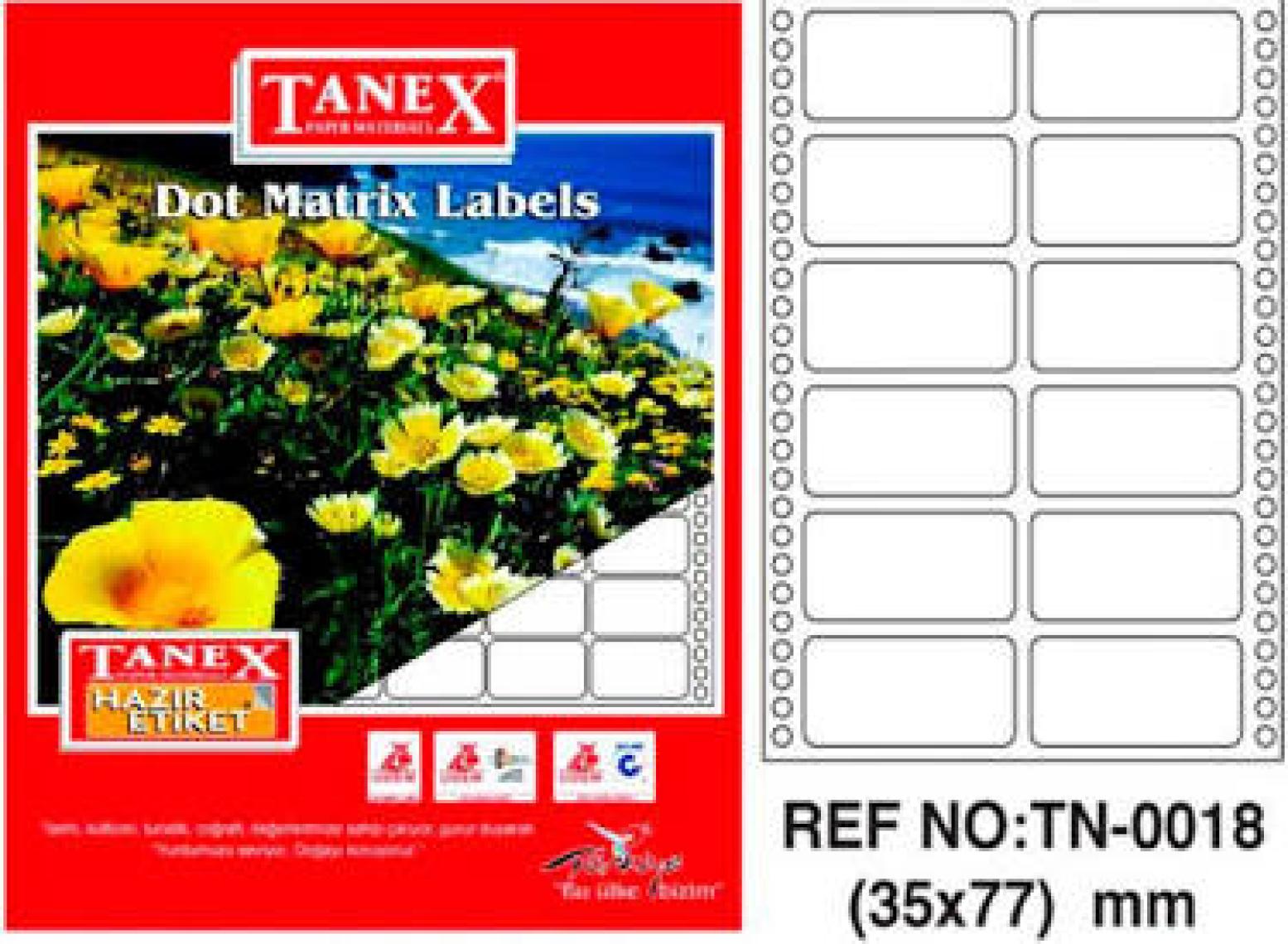 Tanex Bilgisayar Etiketi 35X77