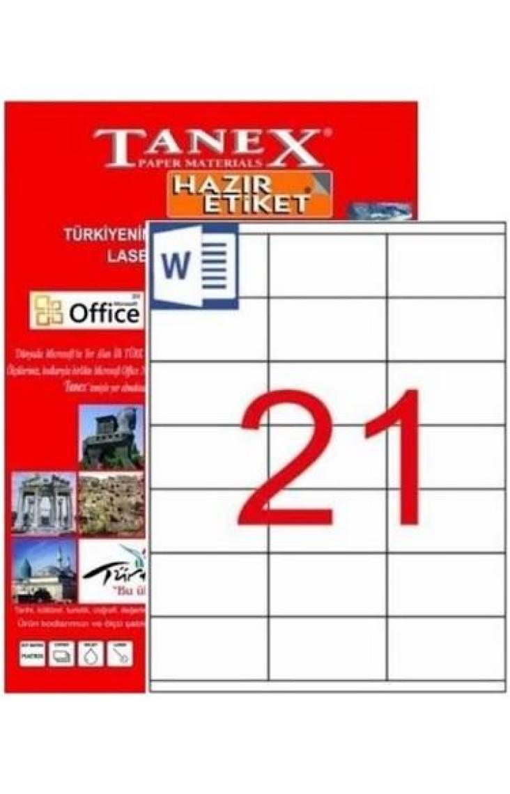 Tanex Tw-2121 Etiket 70 X 38Mm