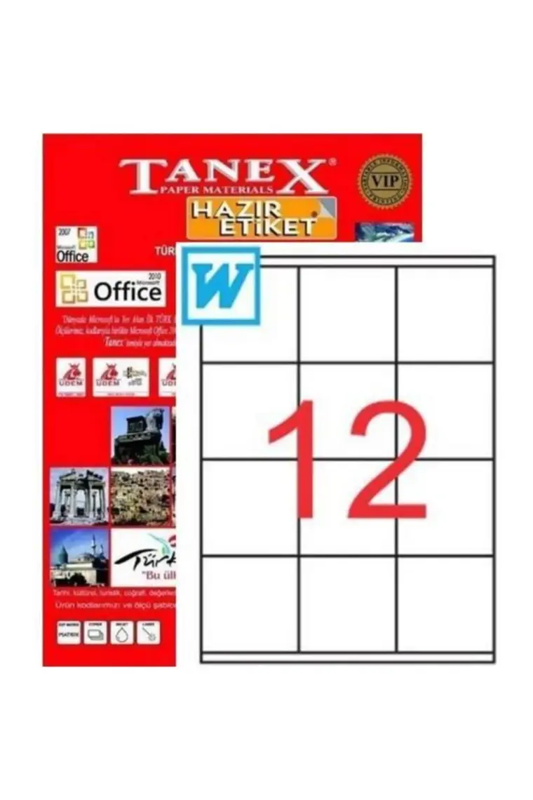 Tanex Tw-2312 Etiket 70 X 70Mm