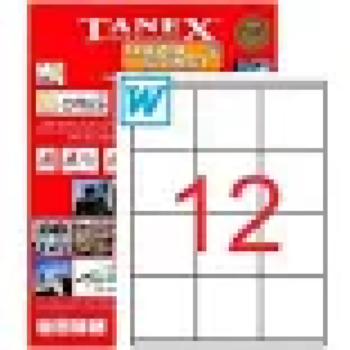 Tanex Tw-2312 Etiket 70 X 70Mm