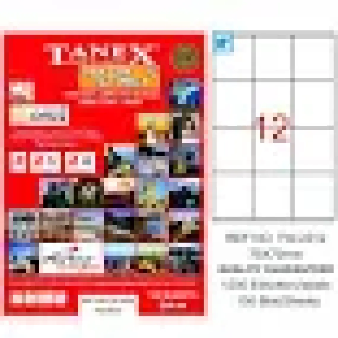 Tanex Tw-2312 Etiket 70 X 70Mm