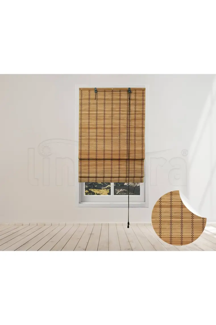 Linadora Katlamalı Bambu Stor Adramis