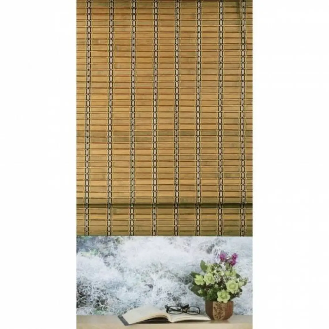 Linadora Katlamalı Ahşap Stor Bambu Kapadokya