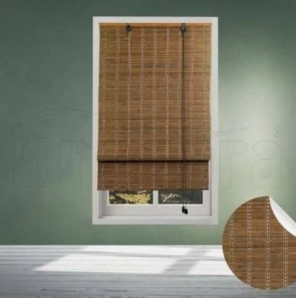 Linadora Katlamalı Ahşap Stor Bambu Kapadokya