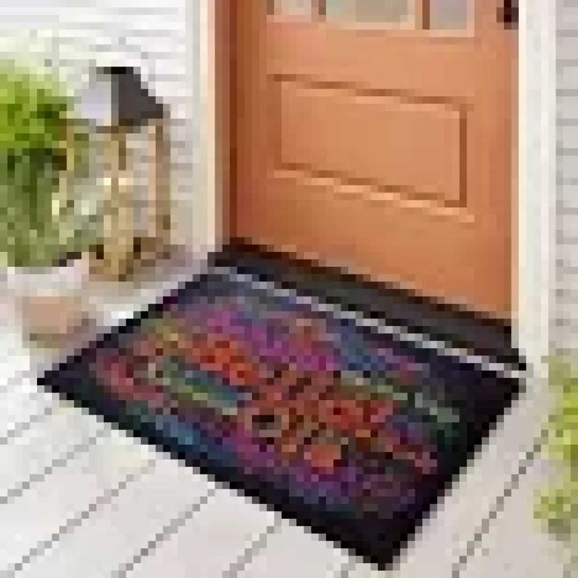 FERRAGNI Home Porcellana Firenze Ithal Kapı Önü Paspası Dış ve Iç Mekan Uyumlu Çok Renkli 45 x 65 cm Kaydırmaz Taban