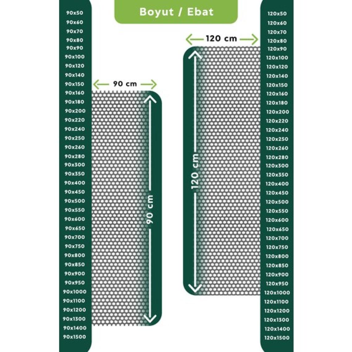 Edükkanım Kaydırmaz Gri Bal Petek Paspas EN:90CM 90 x 140