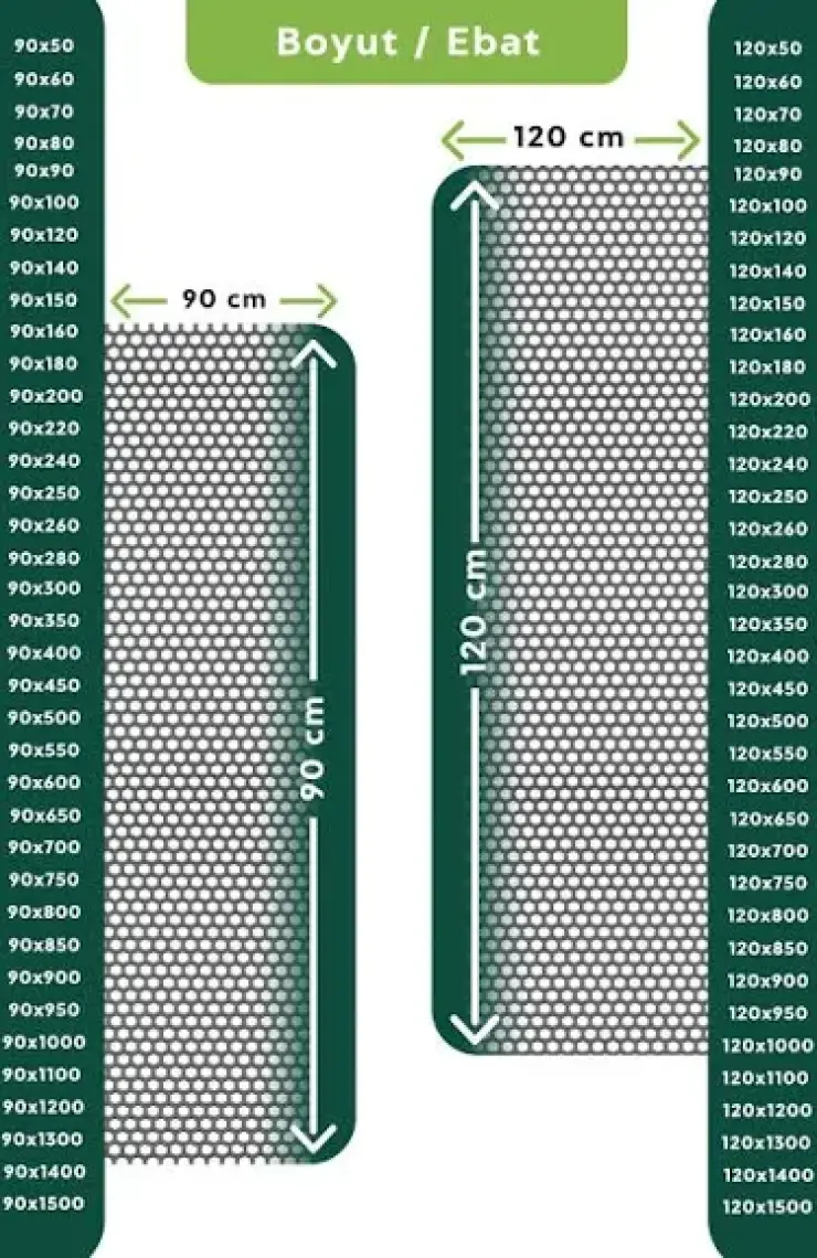 Edükkanım Kaydırmaz Gri Bal Petek Paspas EN:90CM 90 x 100