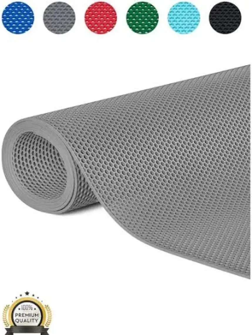 Edükkanım Kaydırmaz Gri Bal Petek Paspas EN:90CM 90 x 100