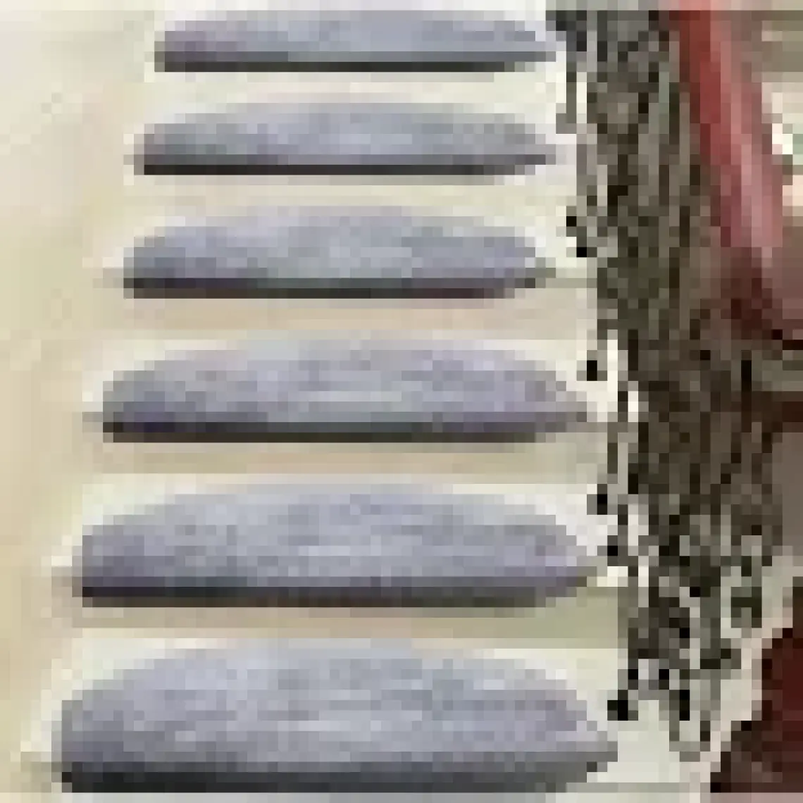 Stepmat Oval Kendinden Yapışkanlı Tufting Merdiven Basamak Paspası - Açık Gri / Adet Olarak Satılır
