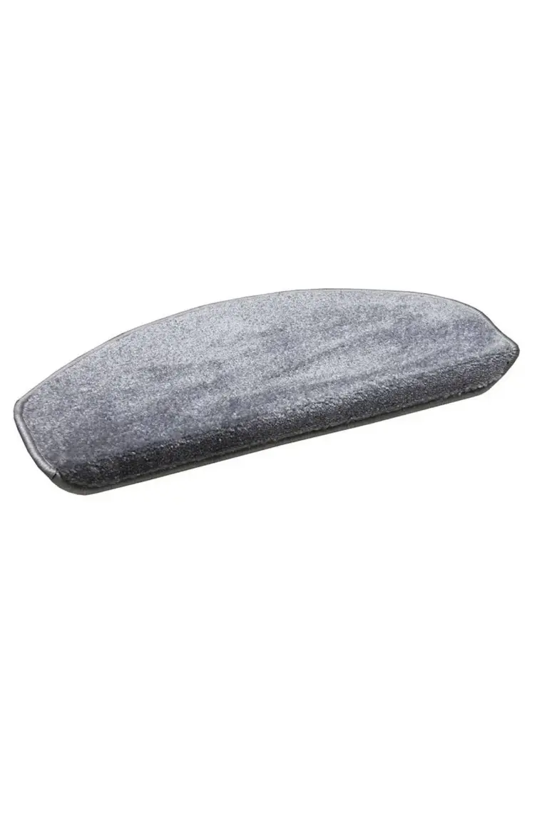 Stepmat Oval Kendinden Yapışkanlı Tufting Merdiven Basamak Paspası - Açık Gri / Adet Olarak Satılır