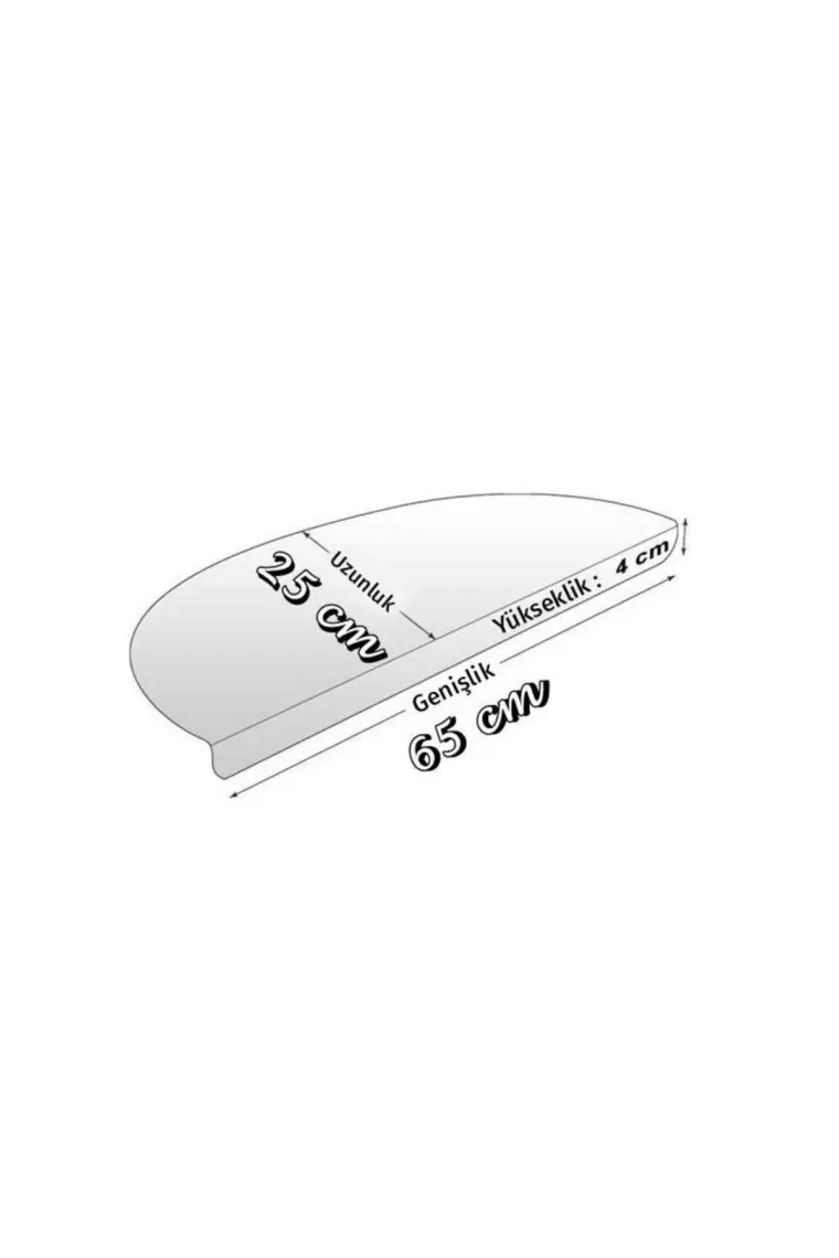 Stepmat Oval Kendinden Yapışkanlı Tufting Merdiven Basamak Paspası - Açık Gri / Adet Olarak Satılır