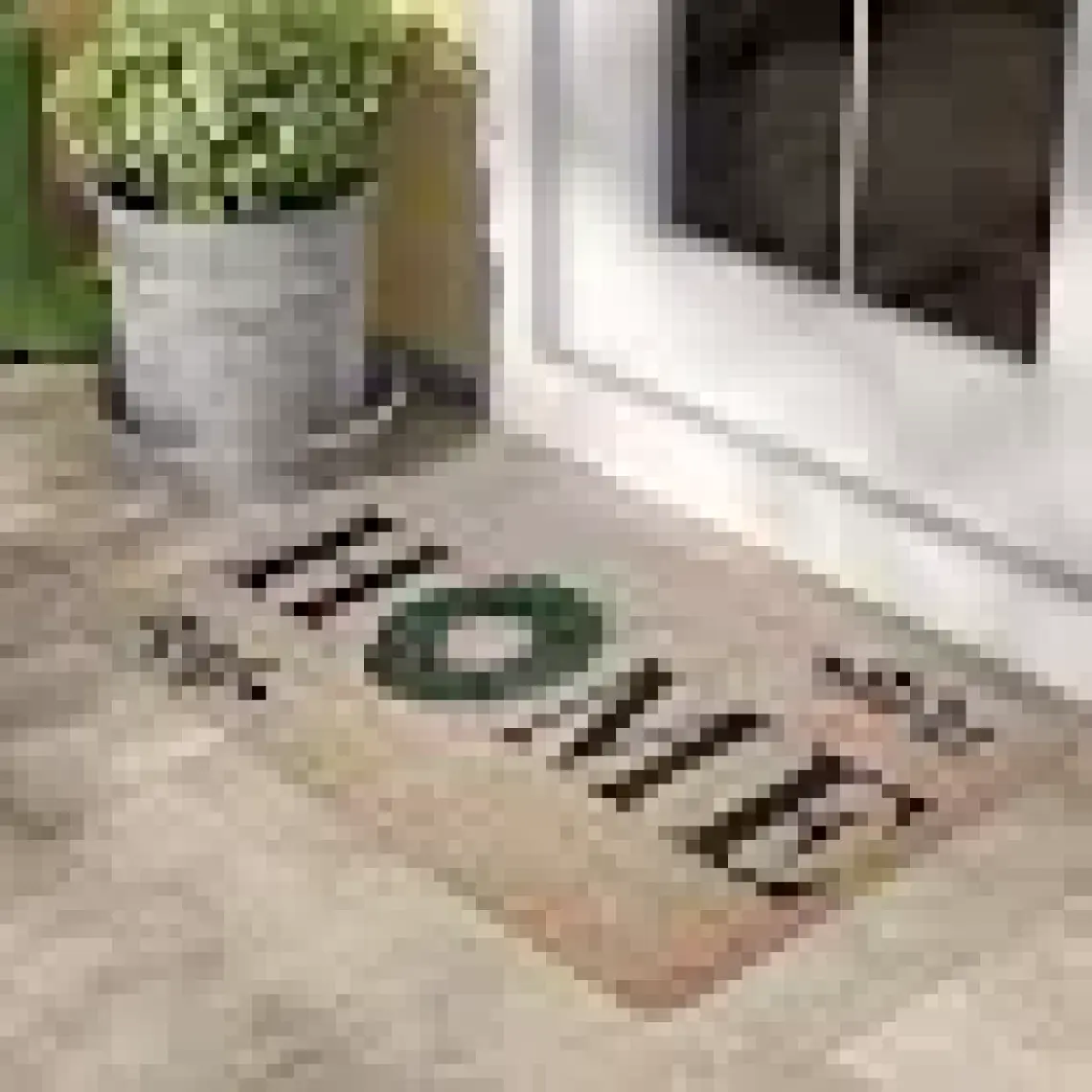 Giz Home Peppina Yaprak Home Desenli Kapı Önü Paspası - 40x60 cm