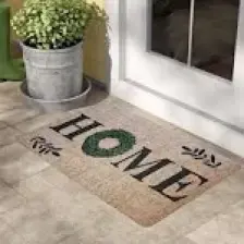 Giz Home Peppina Yaprak Home Desenli Kapı Önü Paspası - 40x60 cm