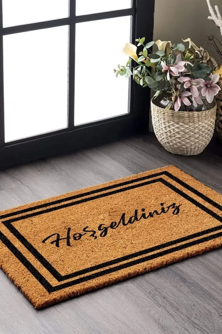 Decovetro Paspas Hoşgeldiniz Desenli Kapı Önü Paspası