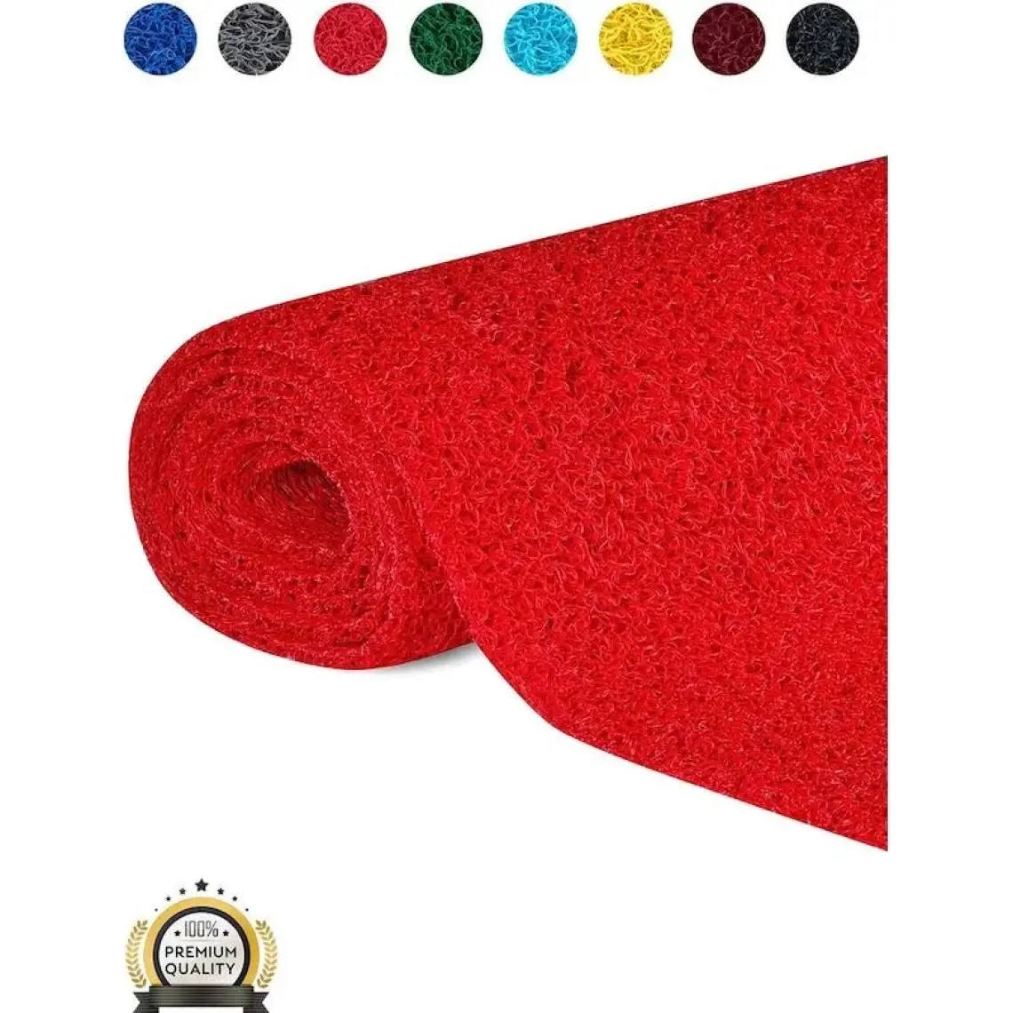 Edükkanım Kaydırmaz Kırmızı Karmaşık Paspas EN:100CM 100 x 80