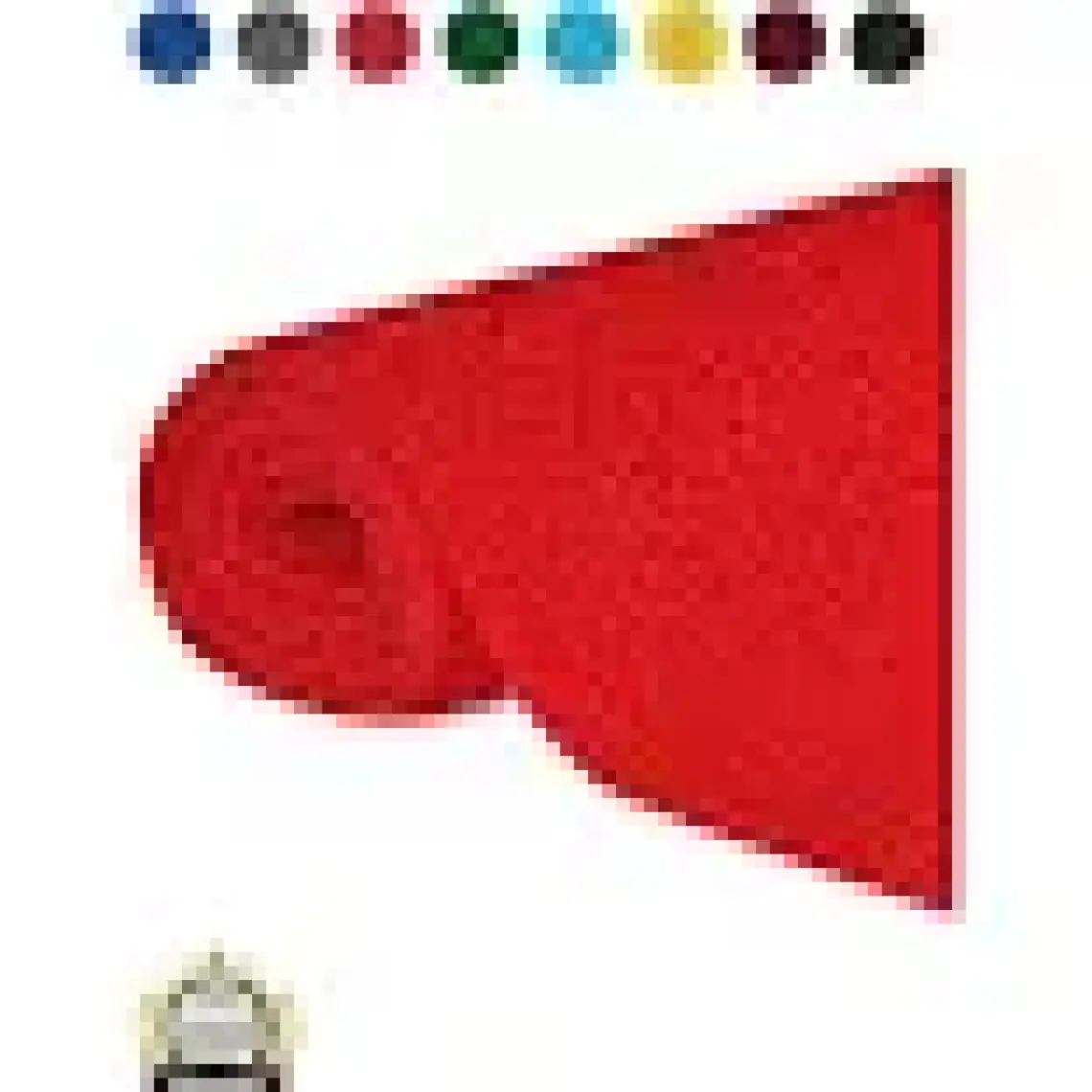 Edükkanım Kaydırmaz Kırmızı Karmaşık Paspas EN:100CM 100 x 80