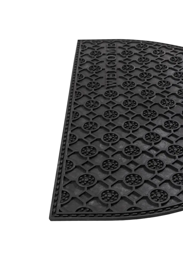 Koza Home Step Yarım Ay Dış Kapı Paspası Siyah Pvc 45X70