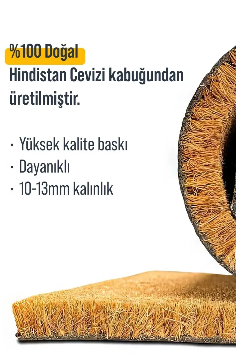 Decovetro Paspas Hoşgeldiniz Desenli Kapı Önü Paspası