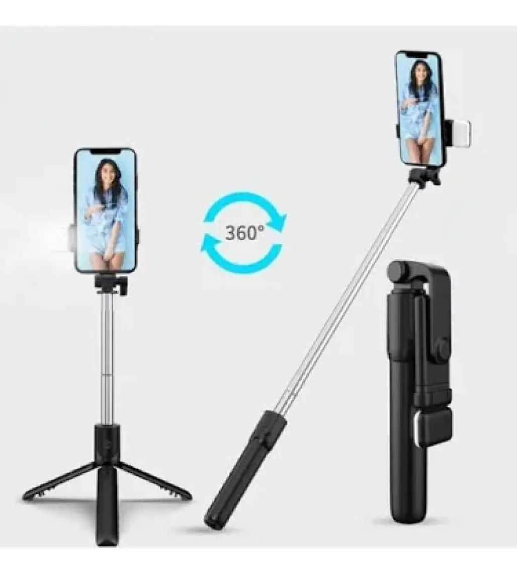 Kendiliğinden LED Işıklı Kumandalı Uzayabilen Selfie Çubuğu,masa Üstü Tripod