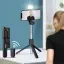 Kendiliğinden LED Işıklı Kumandalı Uzayabilen Selfie Çubuğu,masa Üstü Tripod