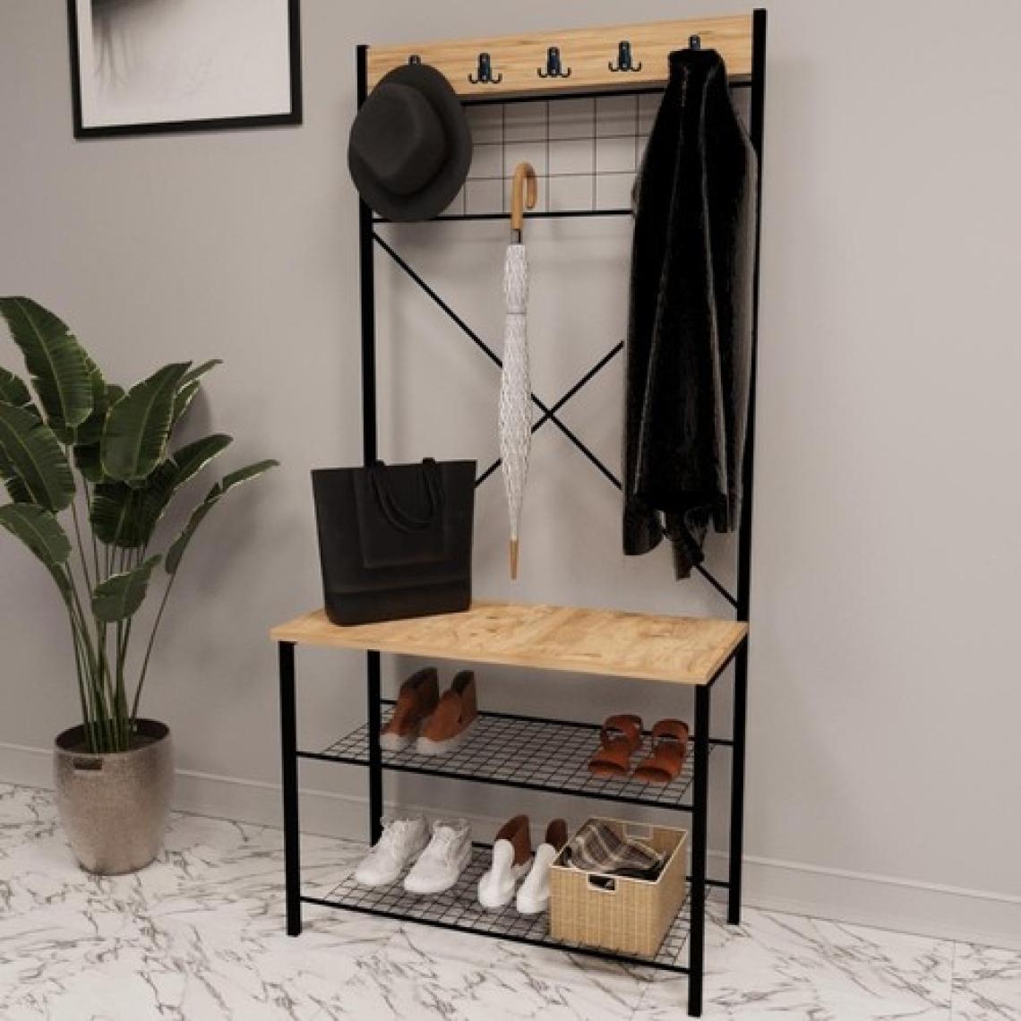 Güzelkan Madeni Eşya Geniş Metal Portmanto, Elbise Askılığı, Vestiyer, Ayakkabılık 1301