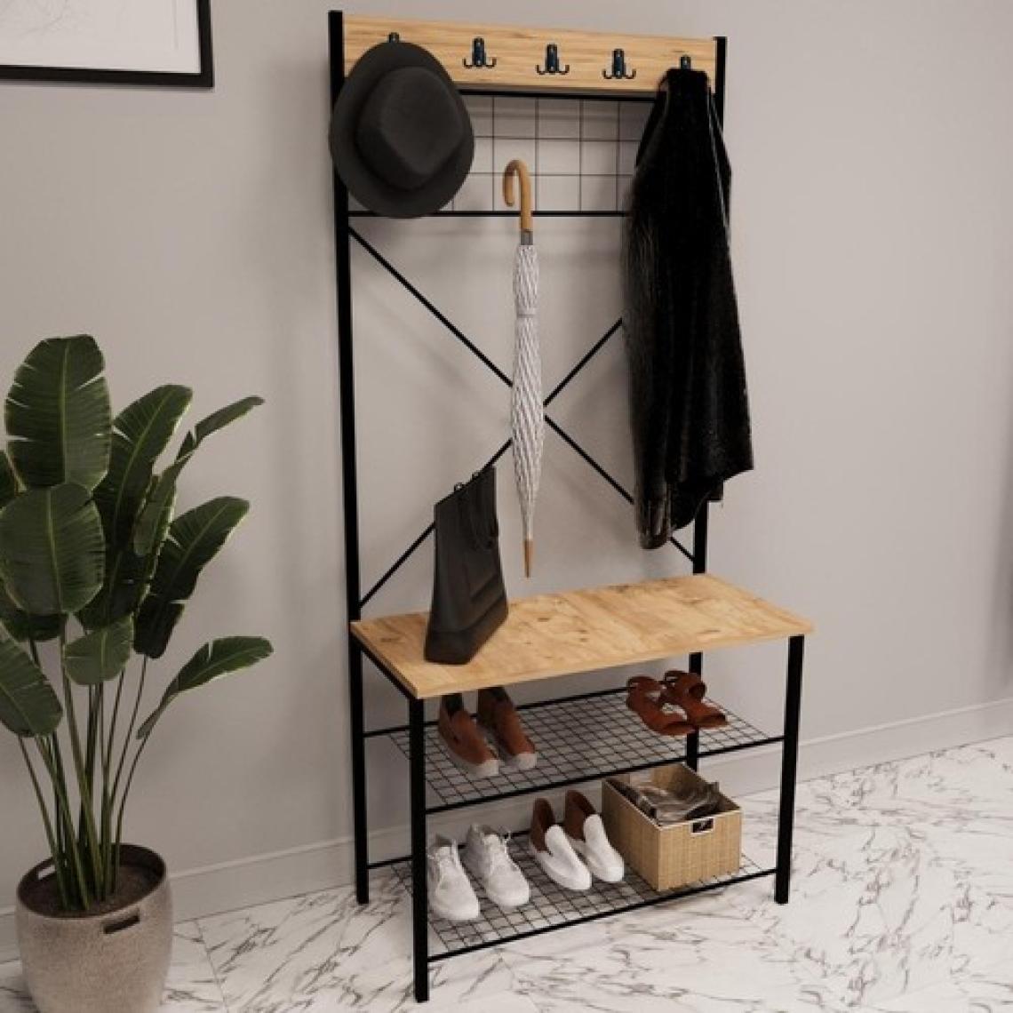 Güzelkan Madeni Eşya Geniş Metal Portmanto, Elbise Askılığı, Vestiyer, Ayakkabılık 1301