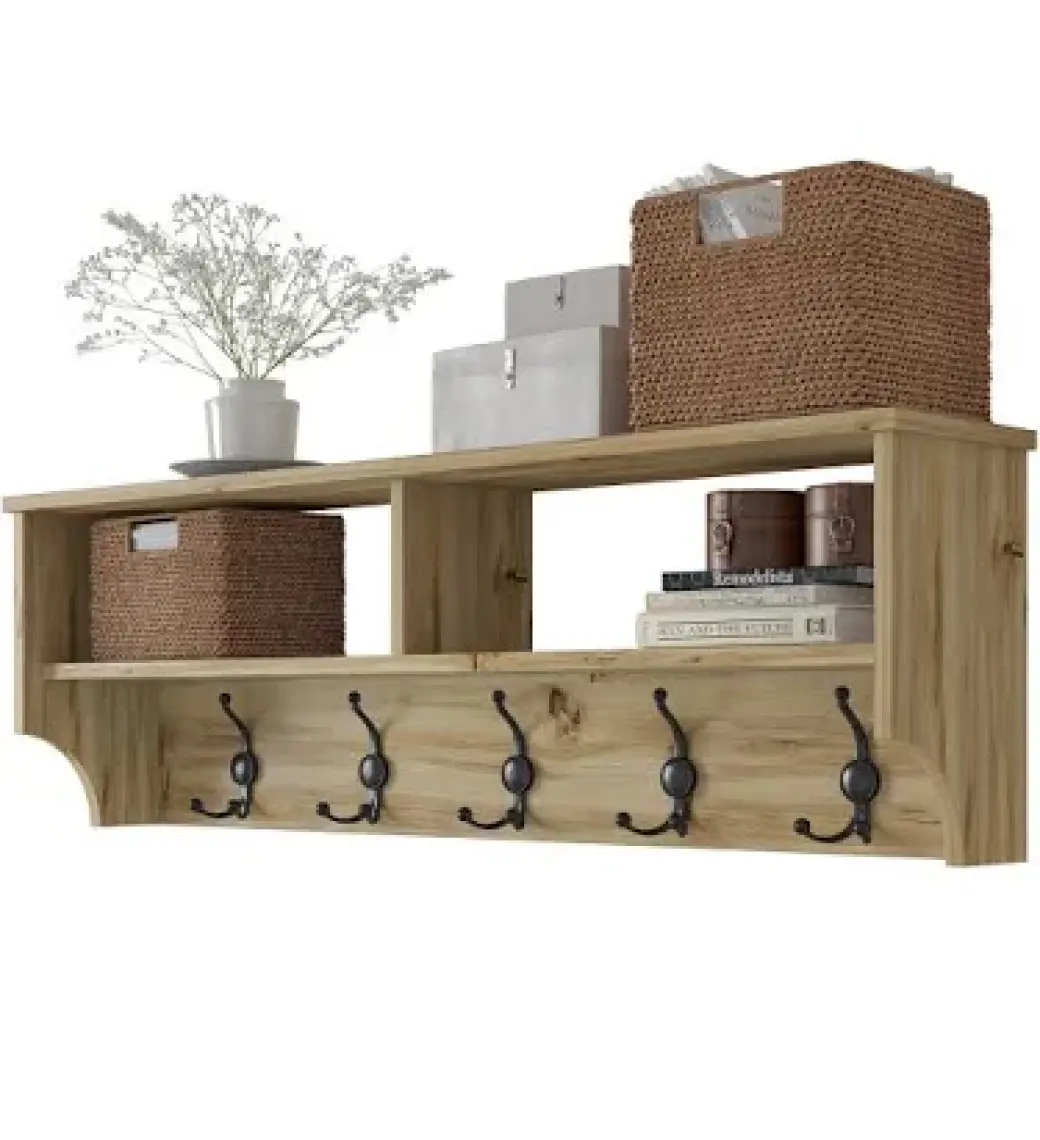 Rani P2 Modern Portmanto Duvar Askısı Beyaz Vestiyer 120 Cm