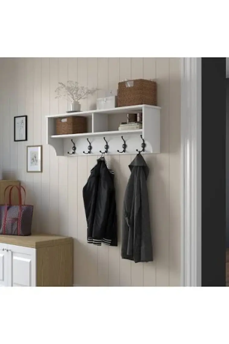 Rani P2 Modern Portmanto Duvar Askısı Beyaz Vestiyer 120 Cm