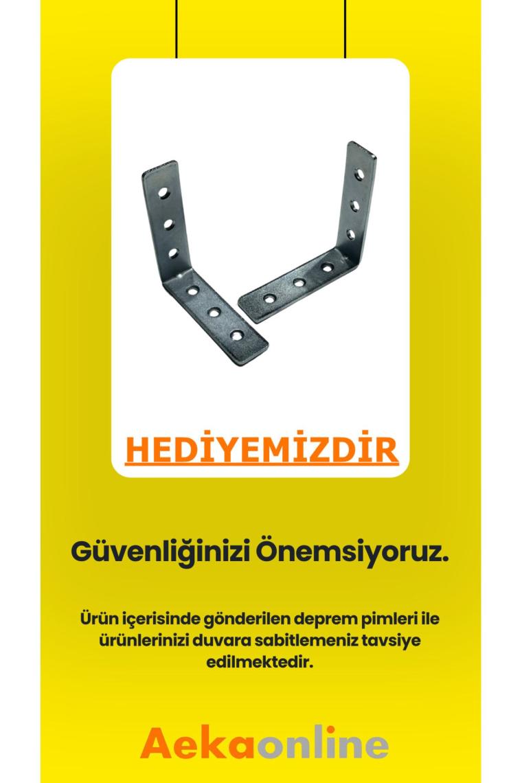 Aeka AE-1075 Poli Antrasit Vestiyer Takımı 2 Kapaklı Askılıklı Ayakkabılık