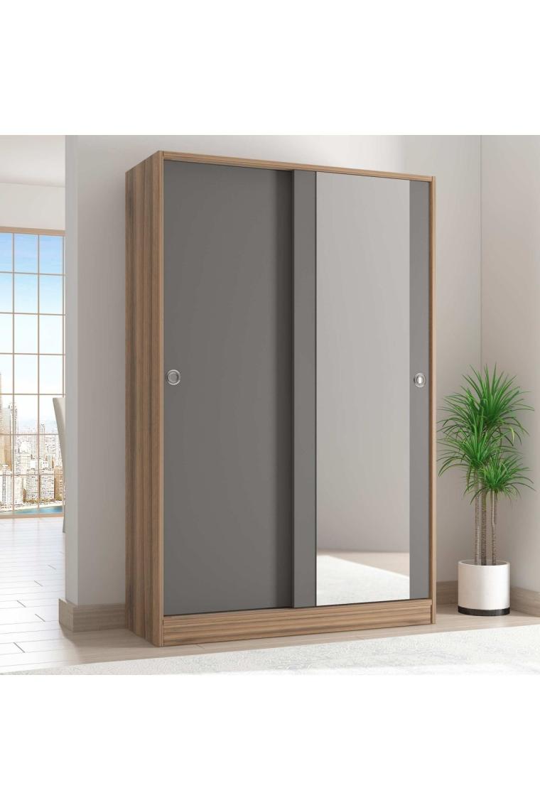 Vm-300 Ceviz Antrasit Gri Vestiyer Portmanto