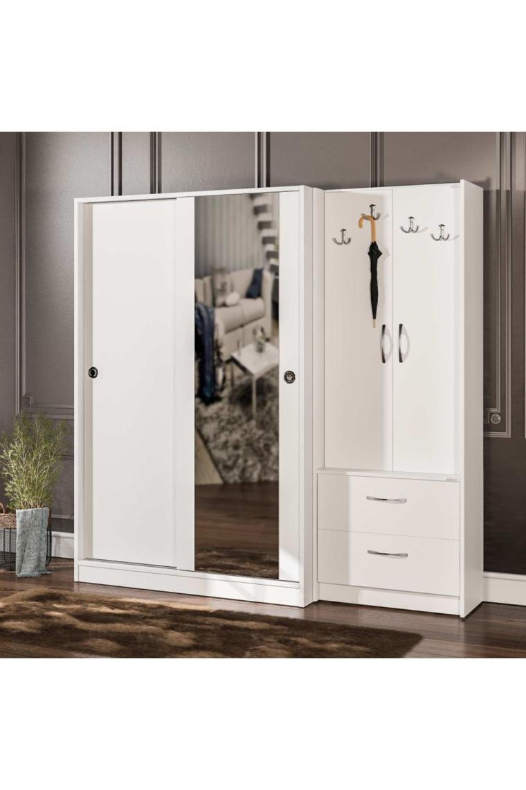 Vm-300348 Beyaz Vestiyer Portmanto