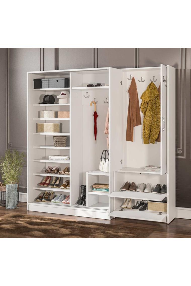 Vm-300348 Beyaz Vestiyer Portmanto