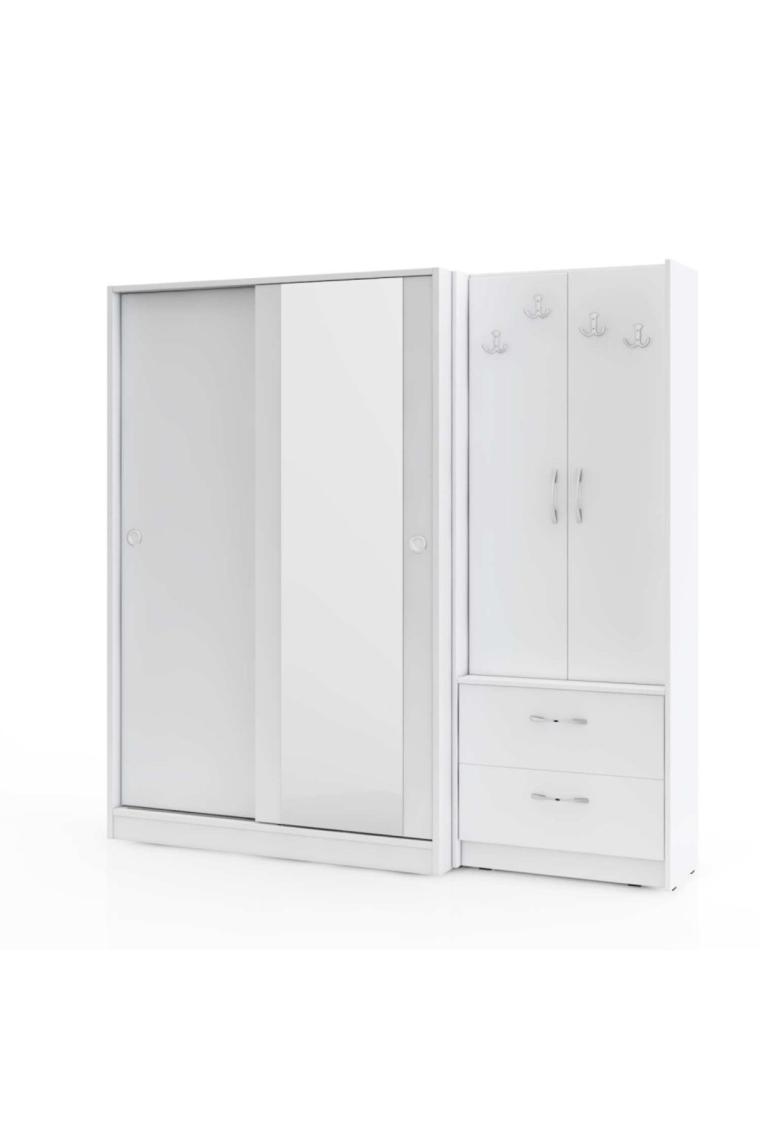 Vm-300348 Beyaz Vestiyer Portmanto