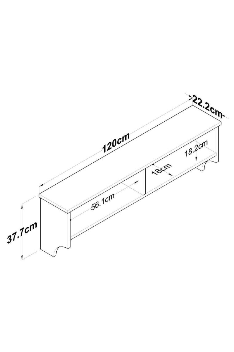 Rani P2 Modern Portmanto Duvar Askısı Beyaz - Sepet Ceviz Vestiyer 120 Cm