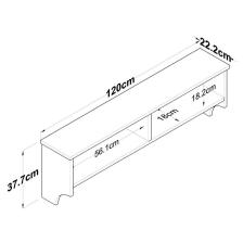 Rani P2 Modern Portmanto Duvar Askısı Beyaz - Sepet Ceviz Vestiyer 120 Cm
