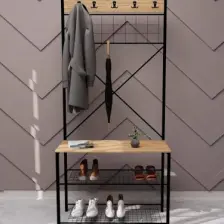 Güzelkan Madeni Eşya Geniş Metal Portmanto, Elbise Askılığı, Vestiyer, Ayakkabılık 1301
