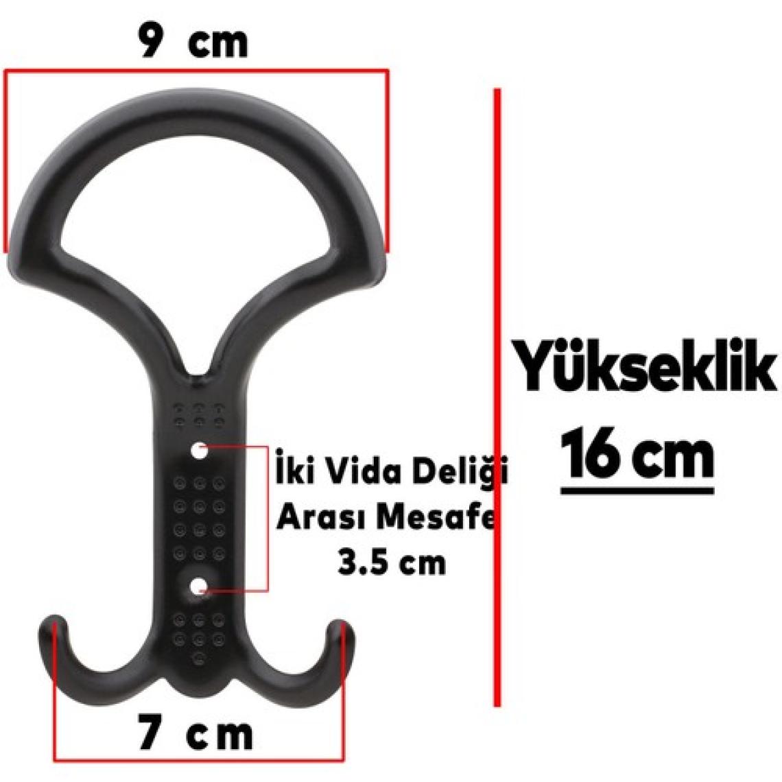 Nzb Portmanto Vestiyer Duvar Askısı Metal Dolap Elbise Askılığı Siyah