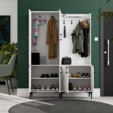 Mezza Set 5030-5000 Royal 6 Kapaklı 9 Askılı Portmanto Beyaz