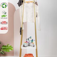 Fec Reklam Eyfel Portmanto Vestiyer Ayakkabılık Raflı Askılıklı Vestiyer Gold Vestiyer