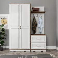 Kzn Home Kartopu Modüler Country Portmanto, Vestiyer, Ayakkabılık Mdf