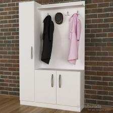 Decorotika Naturel Portmanto Beyaz