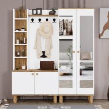 Evin-1-2 Bohem Ayaklı Aynalı Ayakkabılık Portmanto Vestiyer EVN02