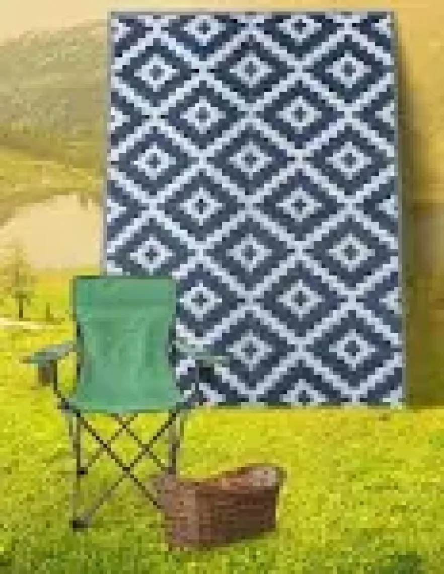 Savana 8804 Plaj Kamp Piknik Bahçe  Halısı Balkon Teras Hasır Mat Savan Halı150x210