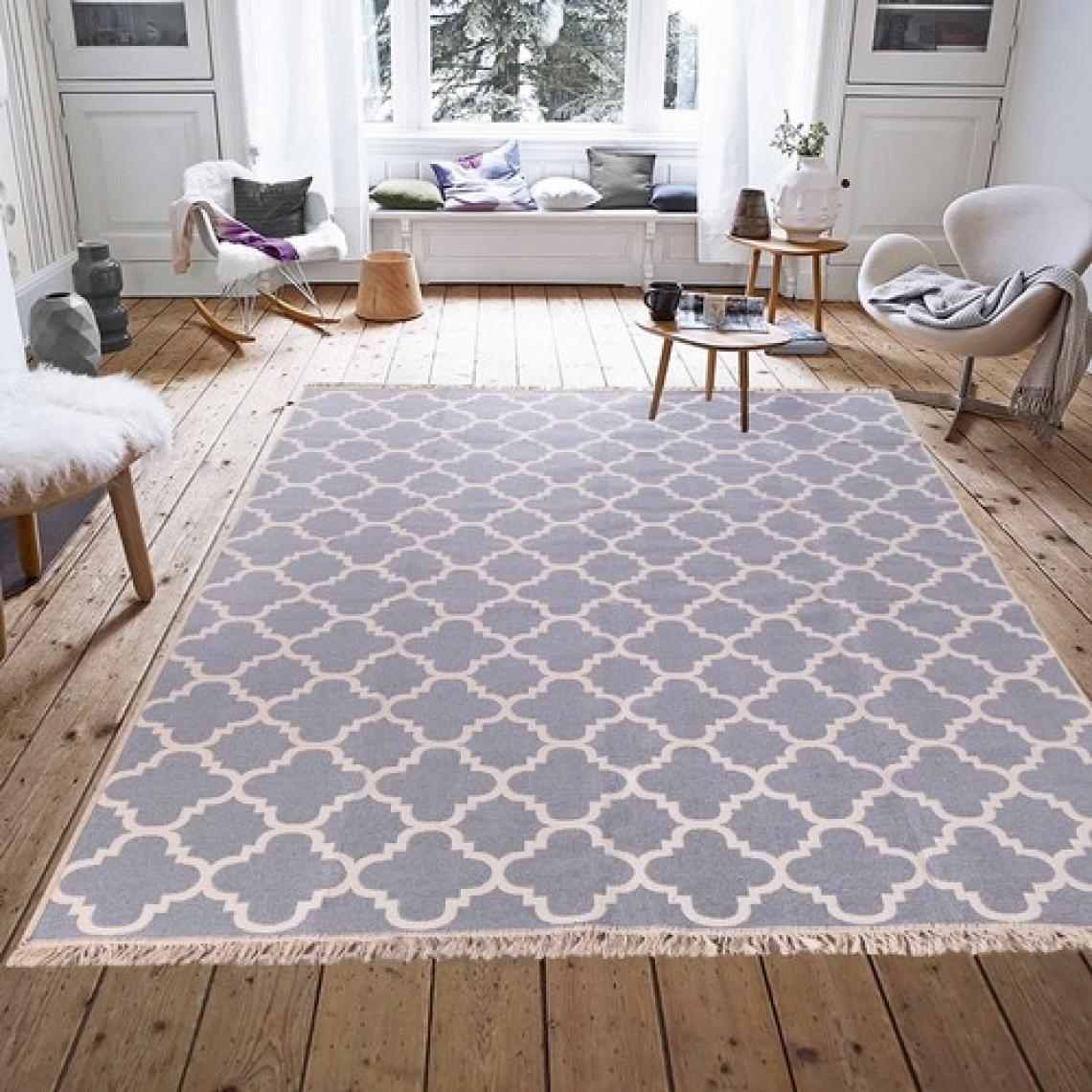 Markamanzi Collection Bercest Pamuk-Akrilik-Polyester Karışımlı Çift Taraflı Modern El Dokuması Kilim 60x120 cm