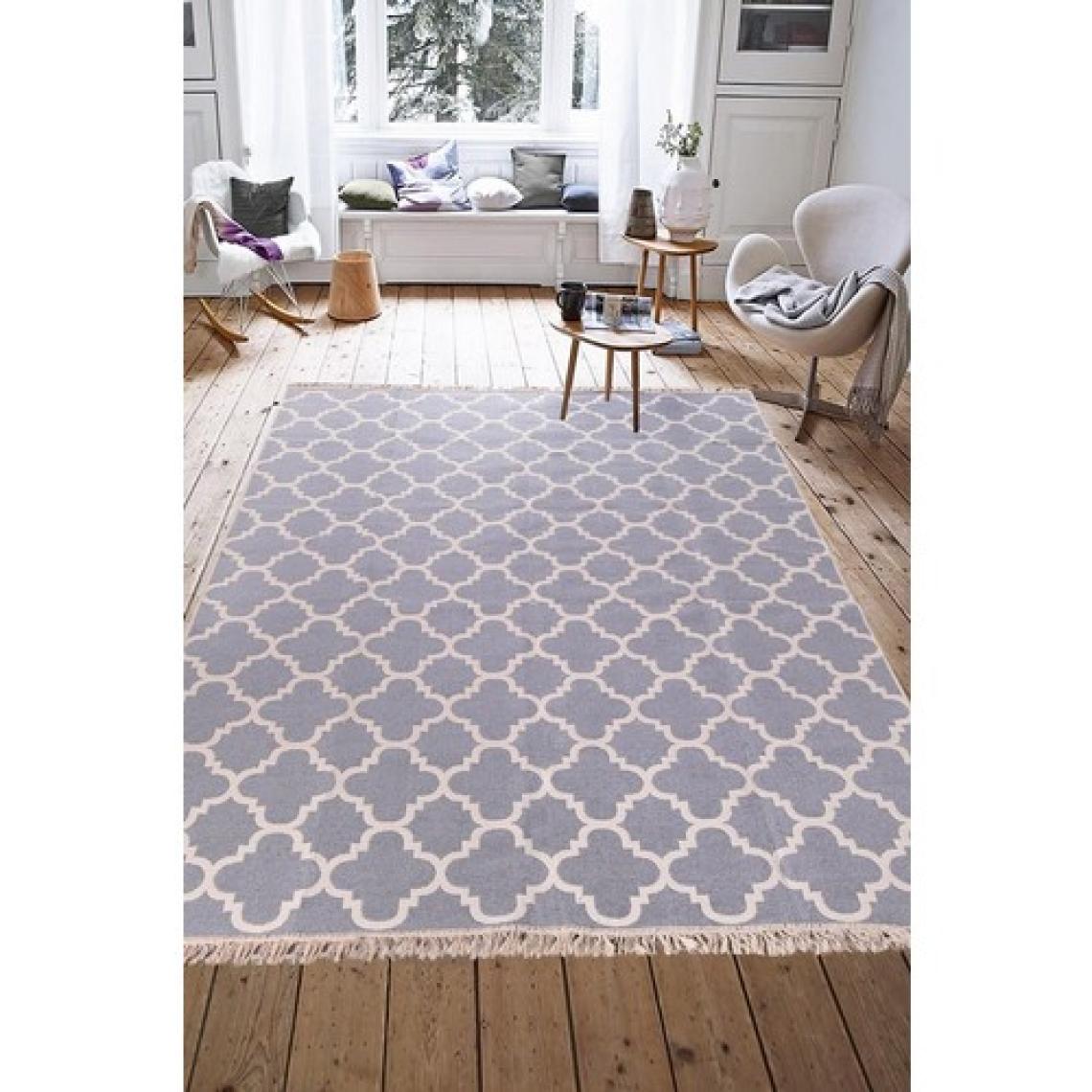 Markamanzi Collection Bercest Pamuk-Akrilik-Polyester Karışımlı Çift Taraflı Modern El Dokuması Kilim 60x120 cm